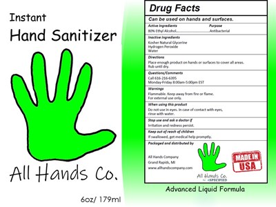 Ndc: 77163-616-06 Small Label (All Hands 6oz Label)